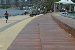 Outdoor decking Timber commercial area