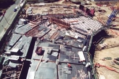 Aerial image of formwork in construction