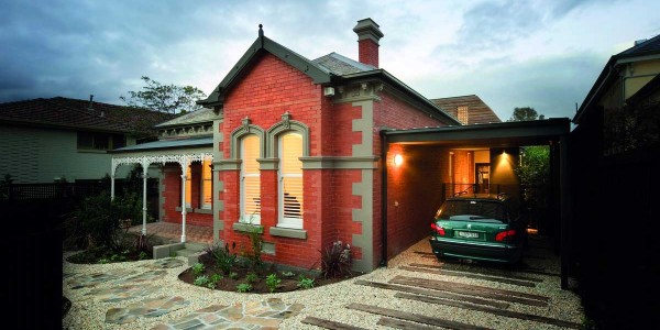 Home with exterior mouldings