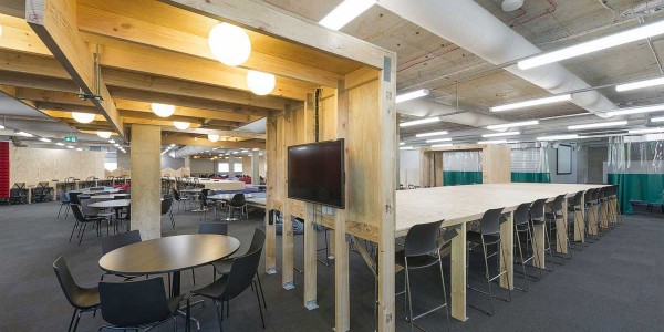 Timber building products in Macquarie uni library project