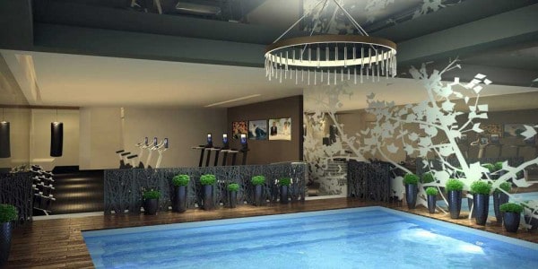 Elegant indoor swimming pool