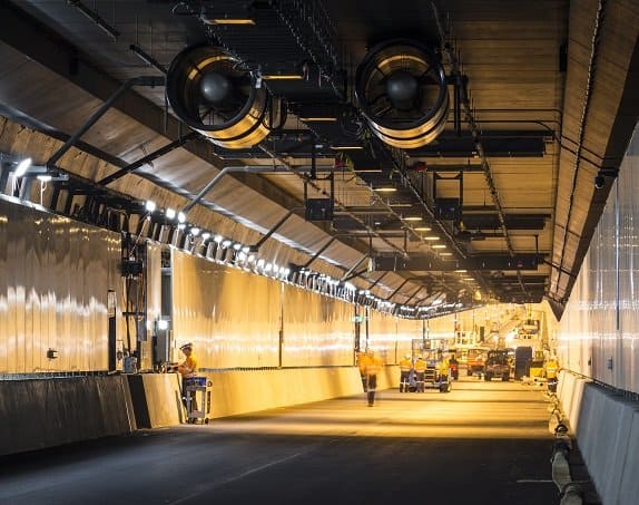 inside tunnel