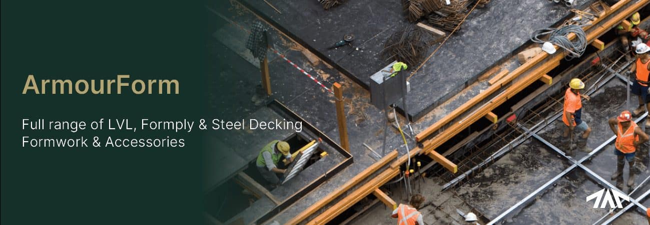 Armourform Formply from Big River Group - durable, certified formply. Available in multiple stress grades and sizes for reliable formwork.