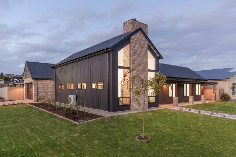 Stria cladding on a Scandinavian barn style home in Adelaide
