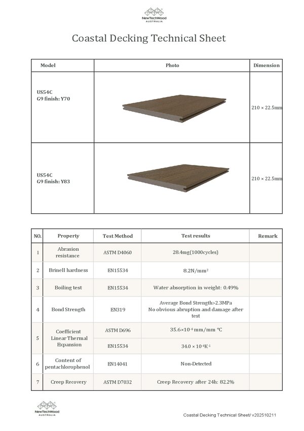 Preview of Coastal - Technical Data Sheet