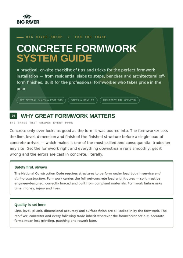 Preview of Concrete Formwork System Guide
