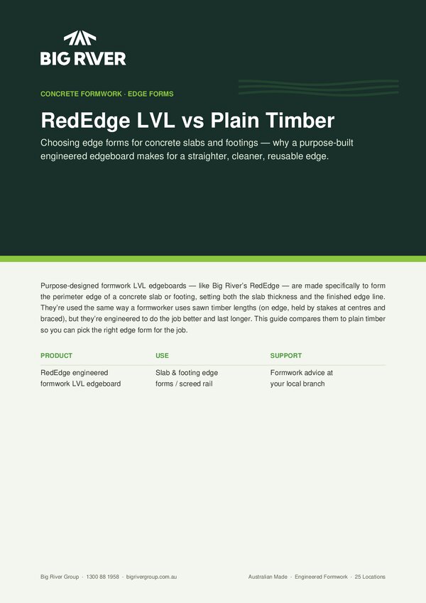 Preview of RedEdge LVL vs Plain Timber for Concrete Formwork