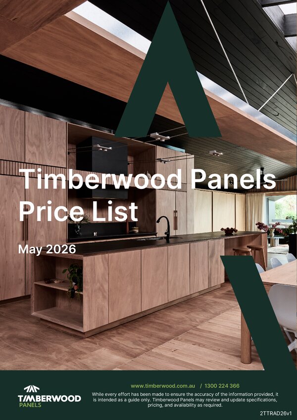 Preview of Timberwood Panels - Price List May 2026