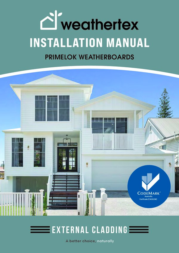 Preview of Weathertex Primelok Installation Manual